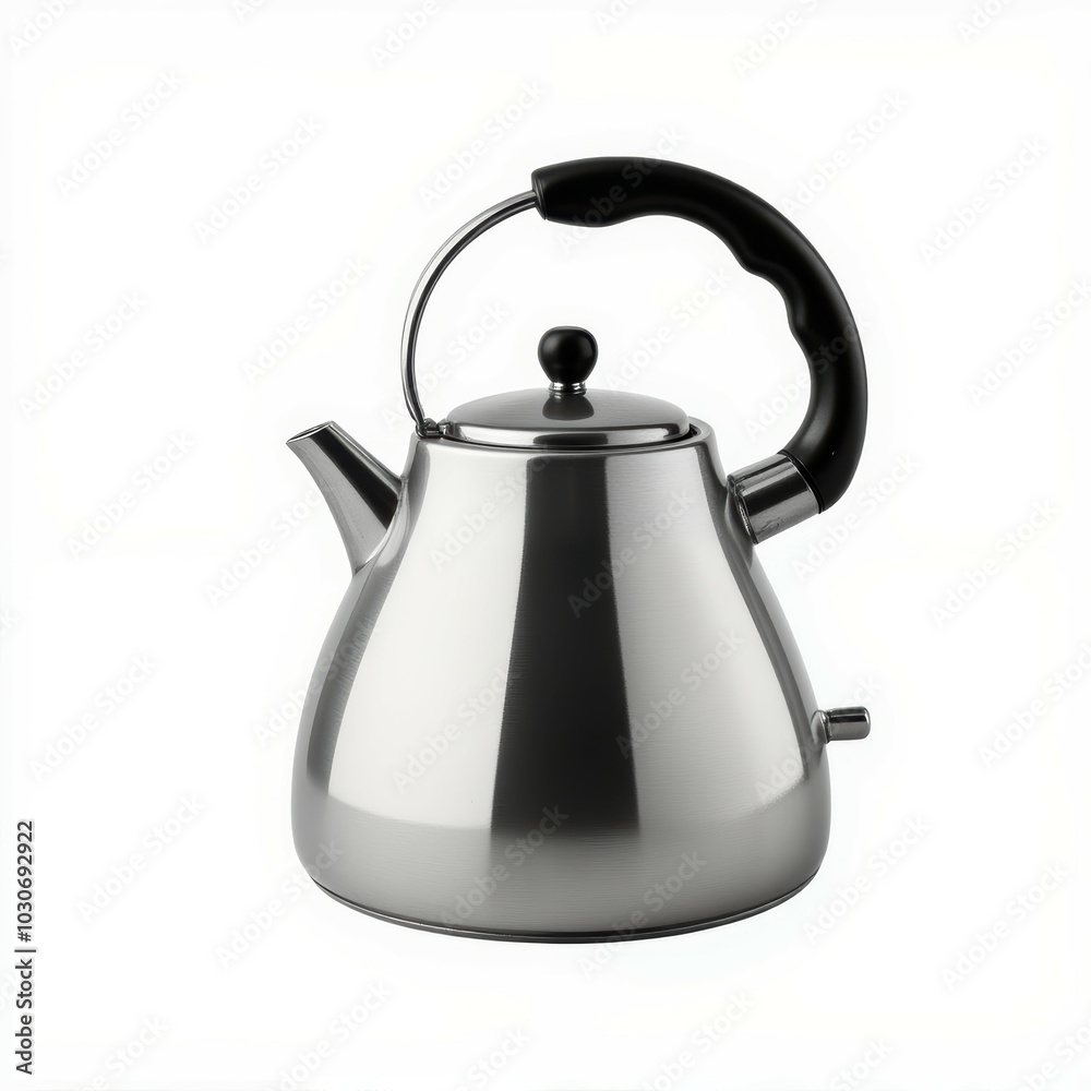 Stainless steel kettle, white isolate background Stainless steel kettle, white isolate background