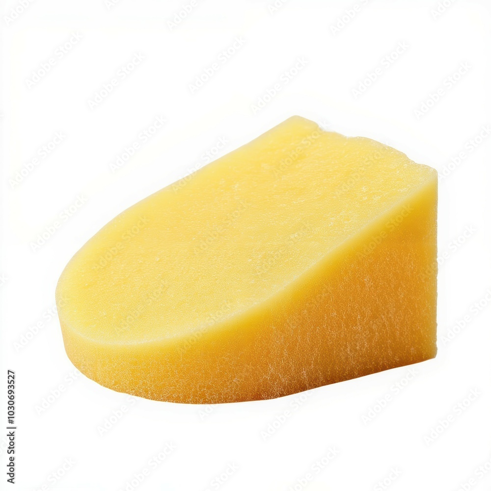 Yellow cheese wedge on white isolate background Yellow cheese wedge on white isolate background