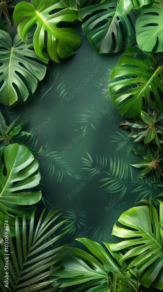 Lush Tropical Greenery with Soft Light Lush Tropical Greenery with Soft Light