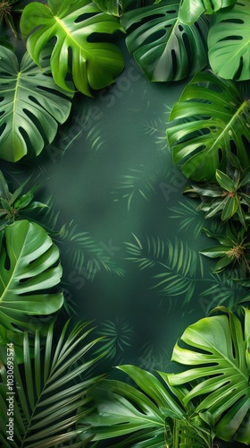 Lush Tropical Greenery with Soft Light