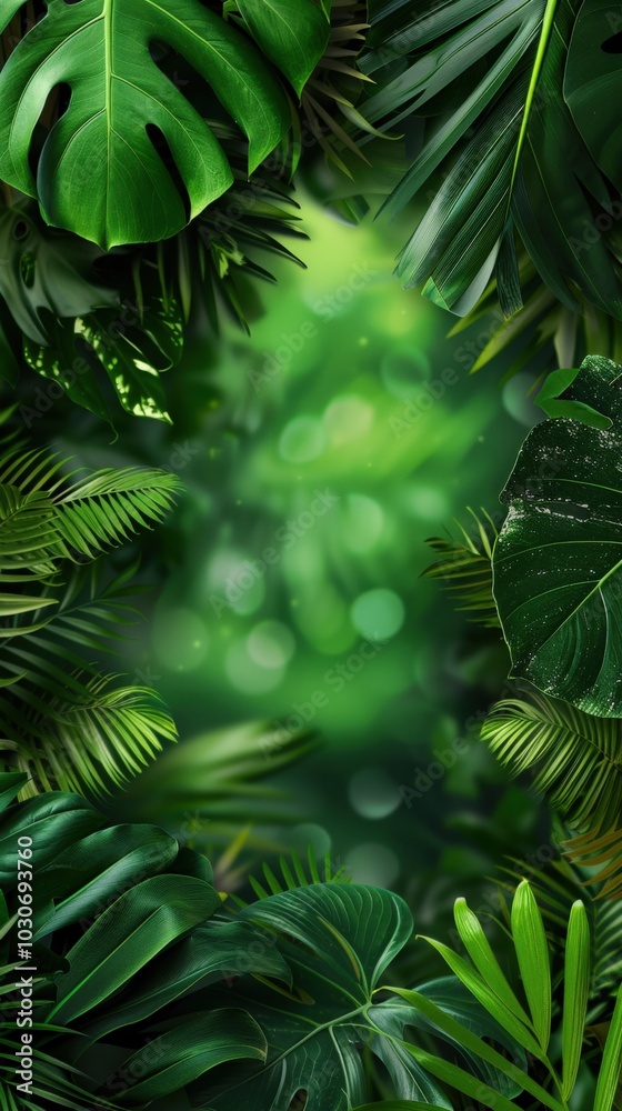 Lush Tropical Jungle Background Lush Tropical Jungle Background