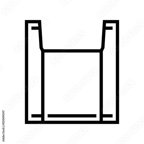 bag plastic package line icon vector. bag plastic package sign. isolated contour symbol black illustration