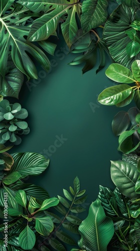 Vibrant Green Tropical Forest Foliage