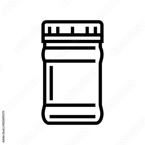 jar plastic package line icon vector. jar plastic package sign. isolated contour symbol black illustration