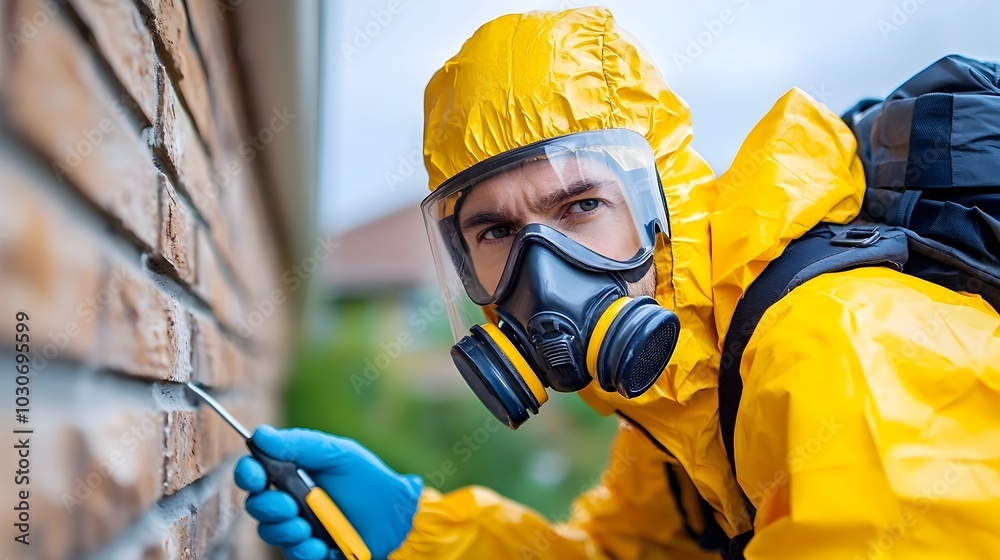 Specialized Team Carefully Removing Asbestos Insulation from an Aging Industrial Building Using Protective Equipment and Specialized Tools During Renovation or Demolition Process Specialized Team Carefully Removing Asbestos Insulation from an Aging Industrial Building Using Protective Equipment and Specialized Tools During Renovation or Demolition Process