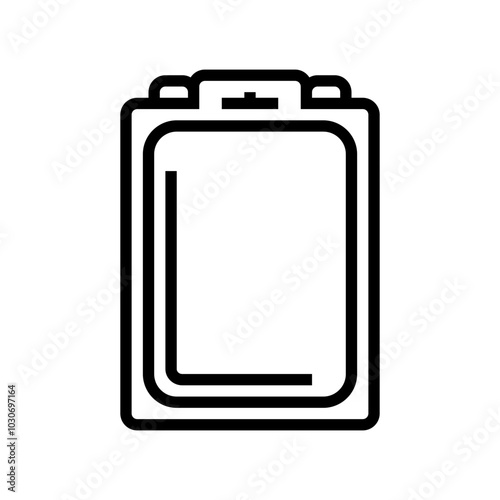 clamshell package plastic package line icon vector. clamshell package plastic package sign. isolated contour symbol black illustration