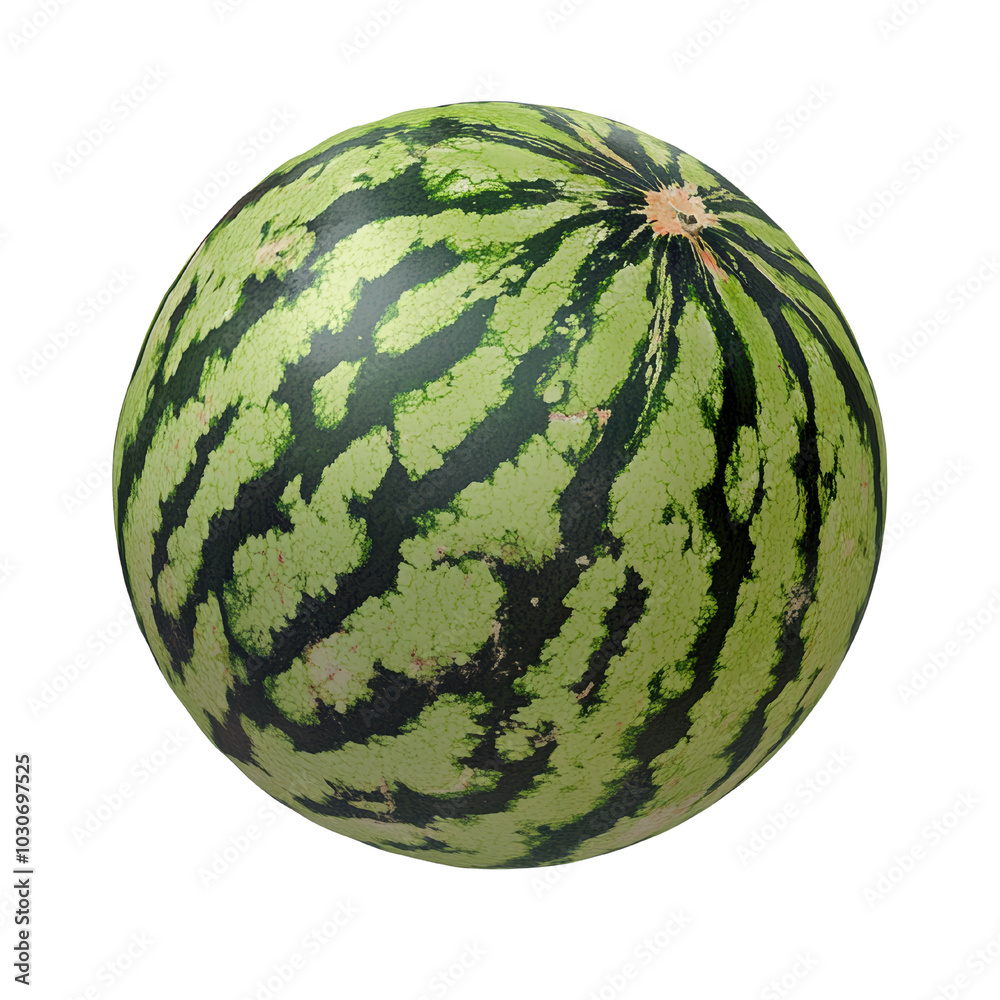 Fresh watermelon with vibrant green rind and dark stripes, perfect for summer enjoyment. Its juicy, sweet flavor makes it favorite for refreshing snacks and desserts Fresh watermelon with vibrant green rind and dark stripes, perfect for summer enjoyment. Its juicy, sweet flavor makes it favorite for refreshing snacks and desserts