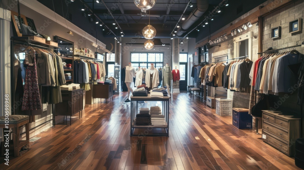 Fototapeta premium Modern Clothing Boutique Interior
