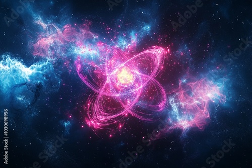 illustration an atomic nucleus