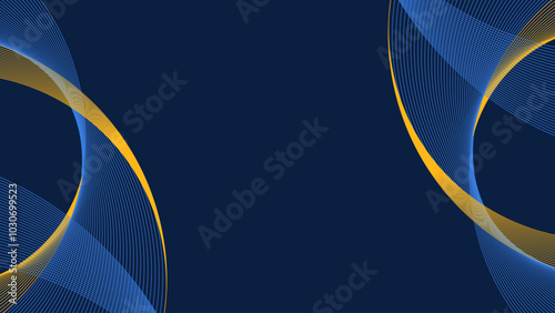 Blue background with lines and stripes. Modern blue background. Abstract lines and stripes design. Wavy lines and stripes design.