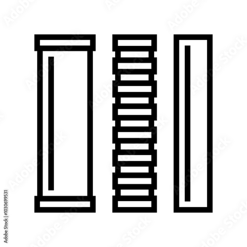 tube plastic package line icon vector. tube plastic package sign. isolated contour symbol black illustration