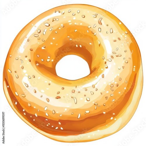 A bagel vector illustration photo