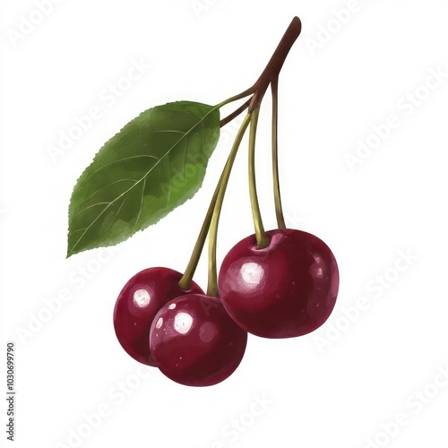 Chokecherry vector illustration photo