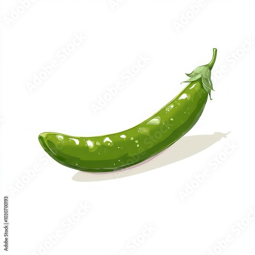 A sugar snap pea illustration photo