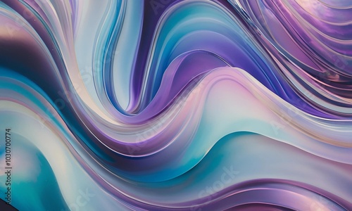 An ethereal abstract background featuring swirling, shimmering shapes reminiscent of the northern lights. photo