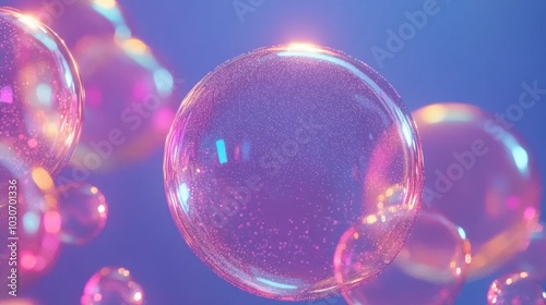 Wallpaper Mural Colorful Bubbles Floating in the Air Torontodigital.ca