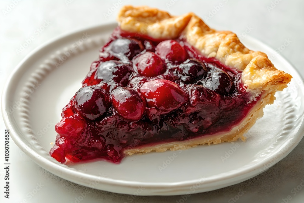 Cherry Pie Slice with Flaky Crust and Filling, dessert, food, baking, sweetness Cherry Pie Slice with Flaky Crust and Filling, dessert, food, baking, sweetness