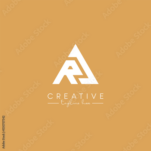 Alphabet AR RA Letter Artistic Stylish Logo Design. Initial Based Vector.