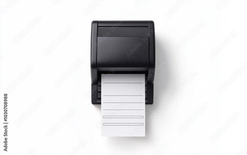 A cash register receipt showing a total savings amount, isolated on a white background, symbolizing Black Friday discounts A cash register receipt showing a total savings amount, isolated on a white background, symbolizing Black Friday discounts
