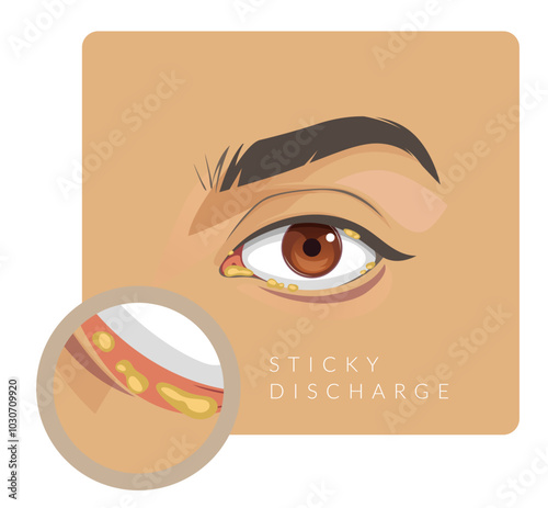 Stick Discharge from Human Eye - Stock Illustration
