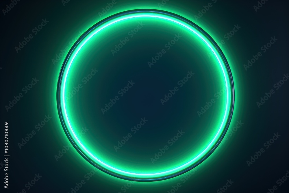 Neon lights on dark background green line blue. Neon lights on dark background green line blue.