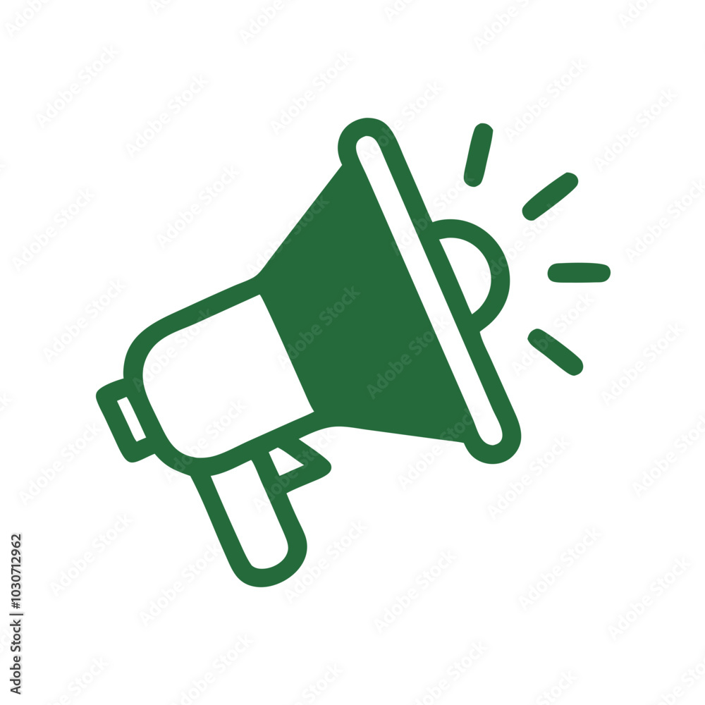 Megaphone icon with a colorful design representing communication and announcements Megaphone icon with a colorful design representing communication and announcements