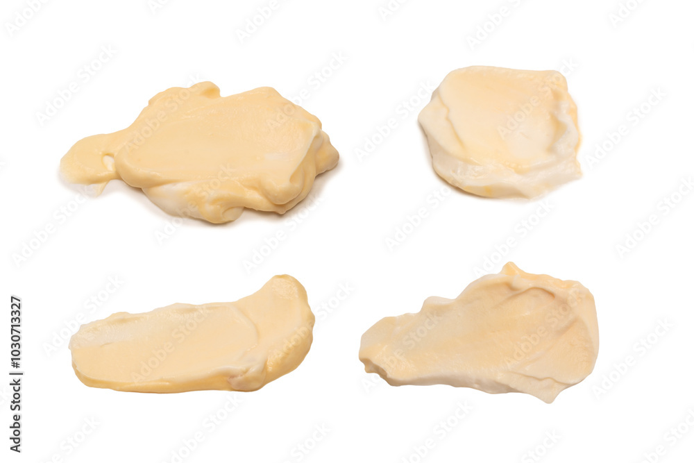 White sauce splashes isolated on white background. White sauce splashes isolated on white background.