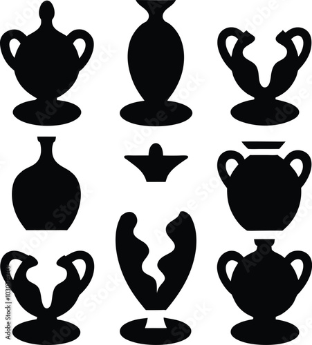 Black And White terracotta vector design.