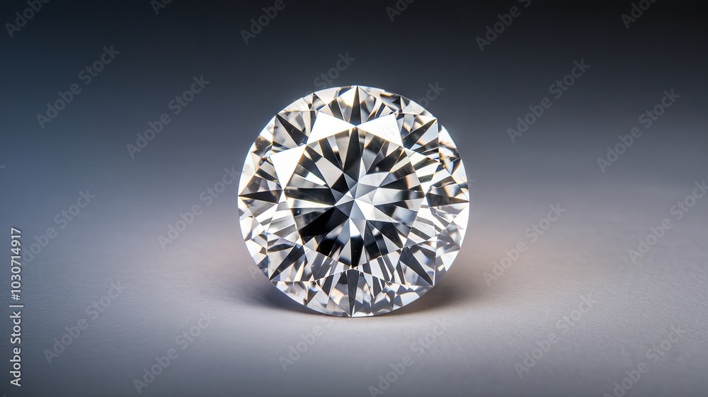stunning diamond shines brightly against plain background, showcasing its brilliant cut and clarity. light reflects beautifully, creating captivating display of sparkle and elegance stunning diamond shines brightly against plain background, showcasing its brilliant cut and clarity. light reflects beautifully, creating captivating display of sparkle and elegance