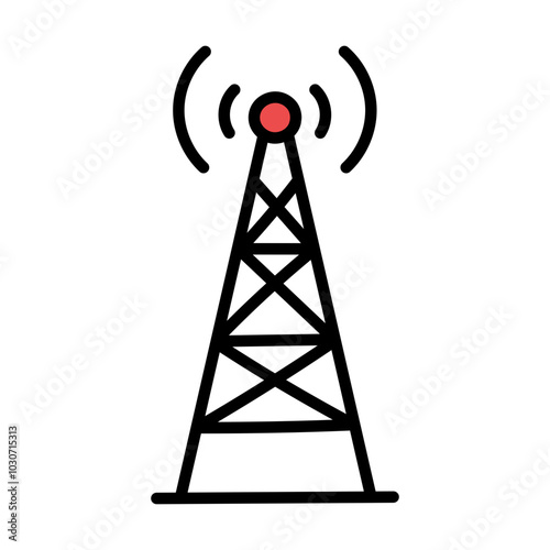 Radio Tower Doodle Illustration