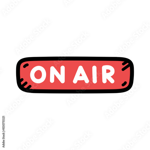 On Air Sign Doodle Illustration