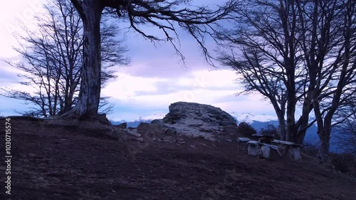 sunset in the mountains