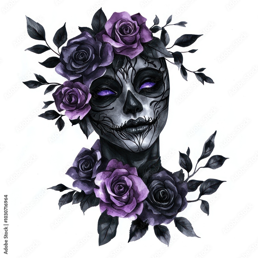 Purple art illustration gothic.