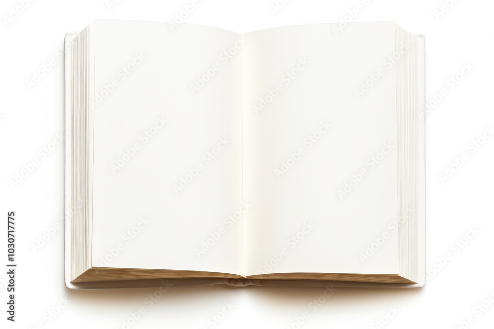 Blank White Hard Cover Book Isolated from Above Blank White Hard Cover Book Isolated from Above