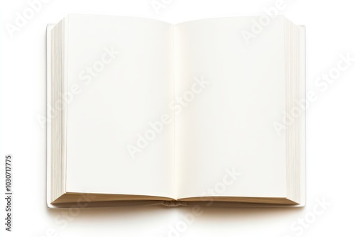 Blank White Hard Cover Book Isolated from Above