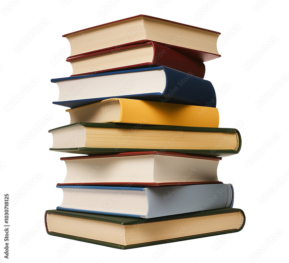 Stack of Books Isolated On A Transparent Background Stack of Books Isolated On A Transparent Background