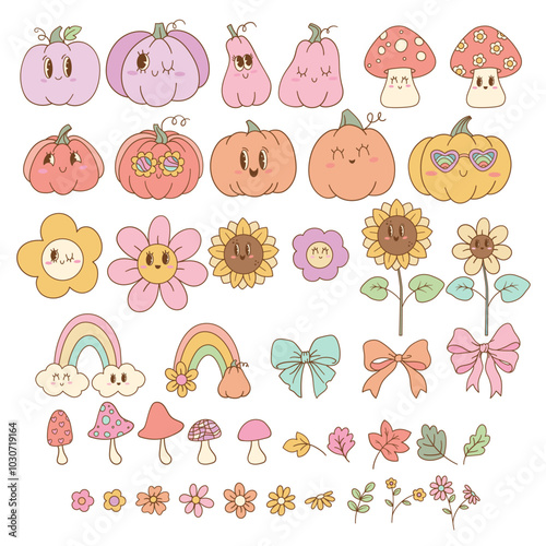 Groovy Retro Pumpkin Pastel 2