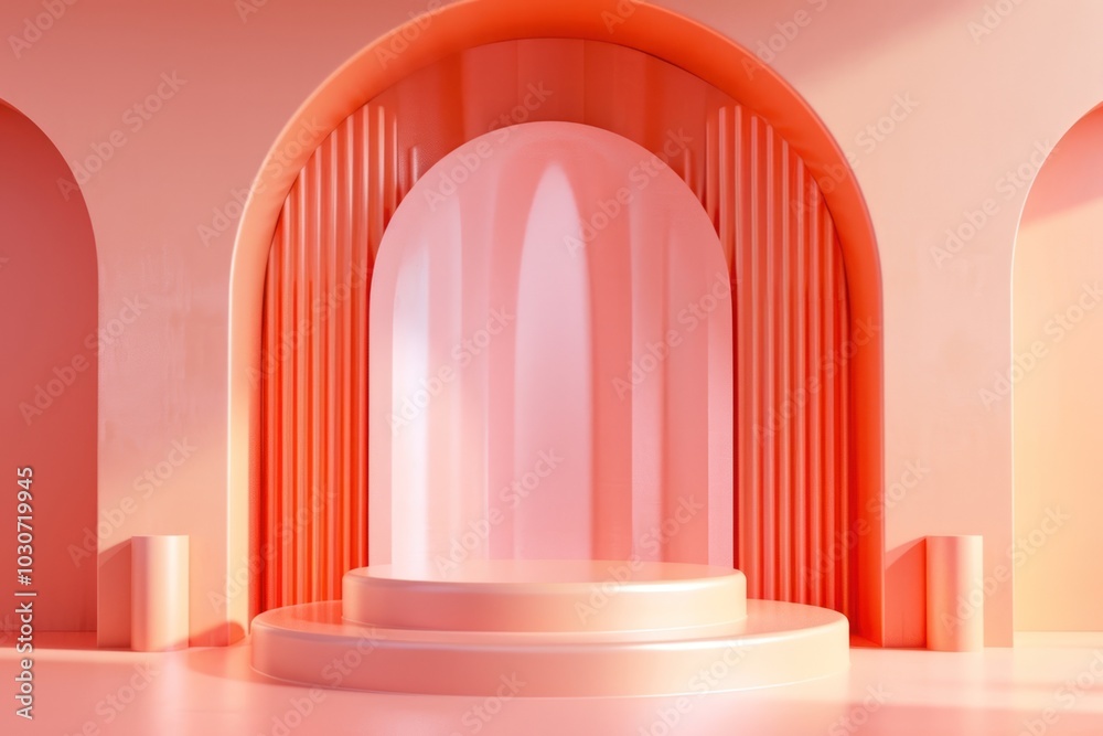 Pastel Orange architecture furniture building. Pastel Orange architecture furniture building.