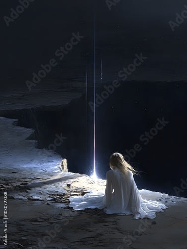 a person in a white dress