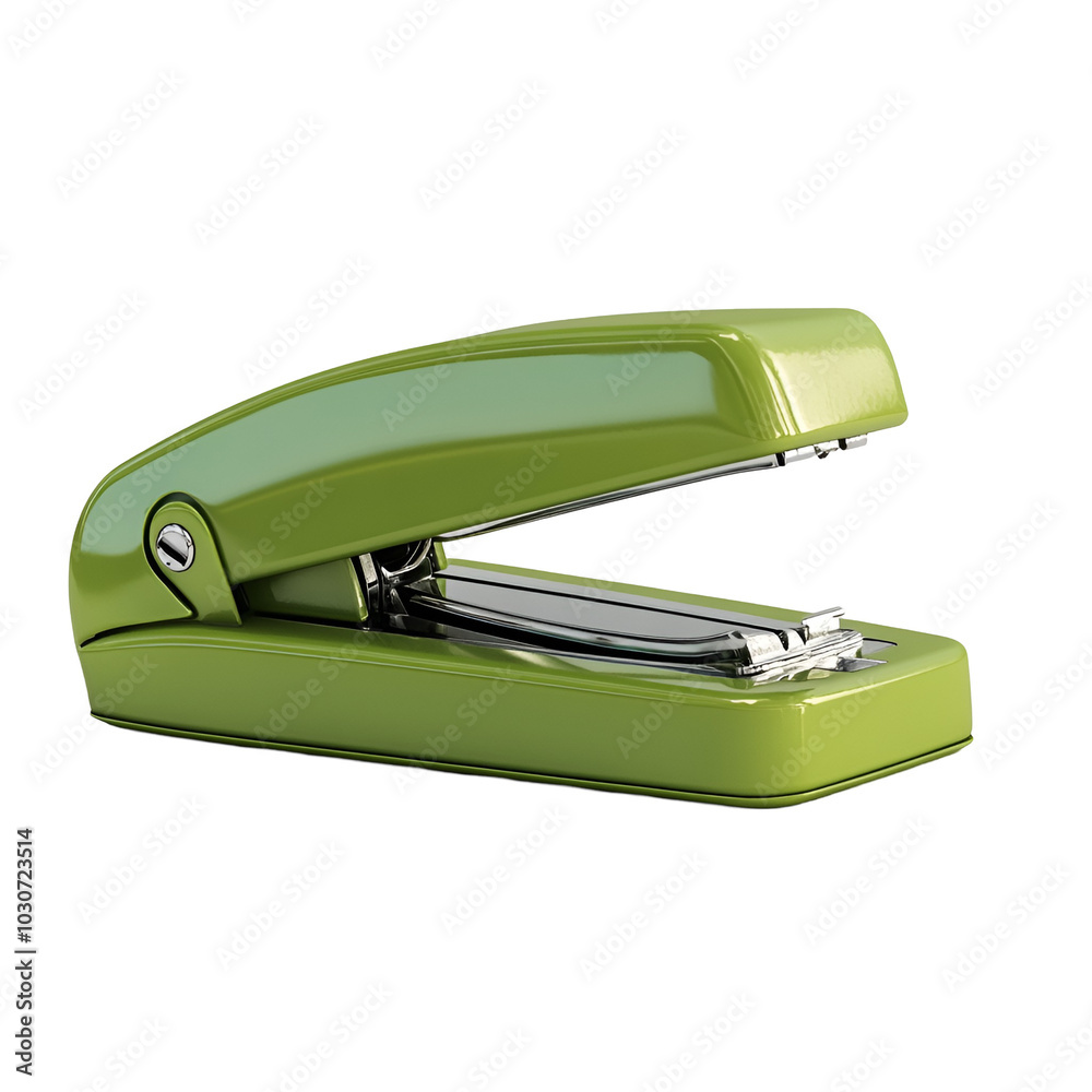 Green Metal Stapler Office Supplies Device Green Metal Stapler Office Supplies Device