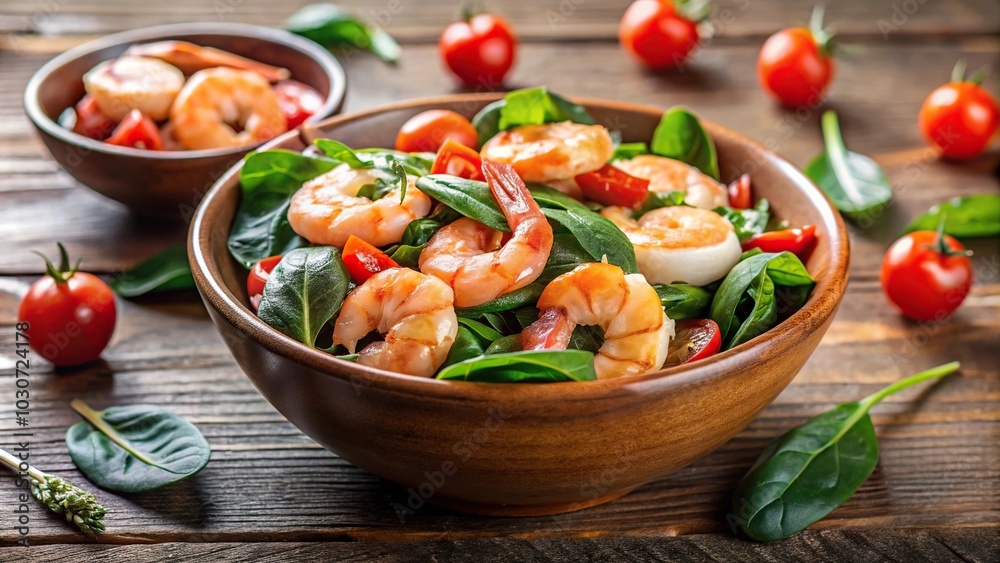 Fresh seafood and vegetables in a bowl
