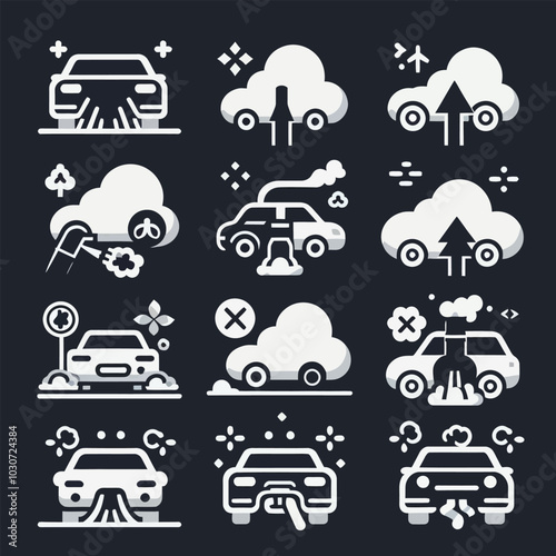  car exhaust releasing fumes