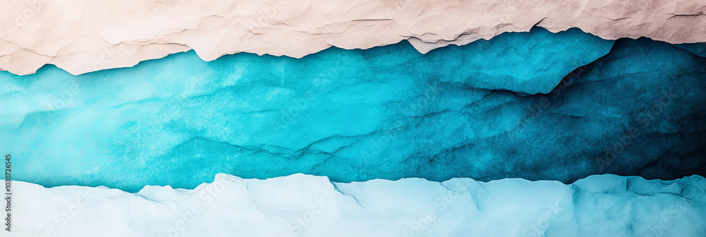 Abstract textured background with torn paper revealing a blue and white pattern. Abstract textured background with torn paper revealing a blue and white pattern.