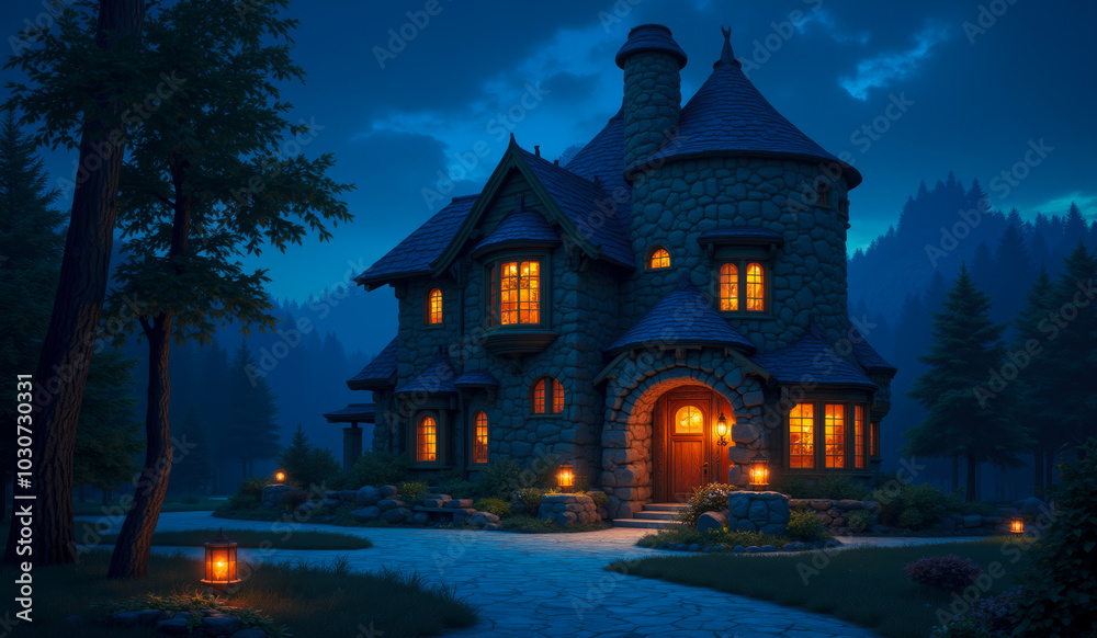 a house with a large front porch and a sign that says welcome to the house . a house with a large front porch and a sign that says welcome to the house .
