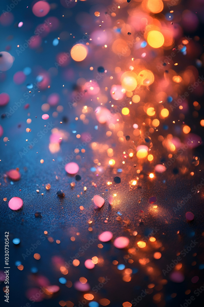 A vibrant display of multicolored bokeh lights on a dark background, creating a dreamy, festive atmosphere. A vibrant display of multicolored bokeh lights on a dark background, creating a dreamy, festive atmosphere.