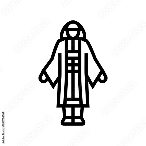 anime cosplay female line icon vector. anime cosplay female sign. isolated contour symbol black illustration