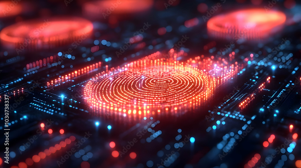 Abstract digital landscape with glowing patterns and circuits. Abstract digital landscape with glowing patterns and circuits.