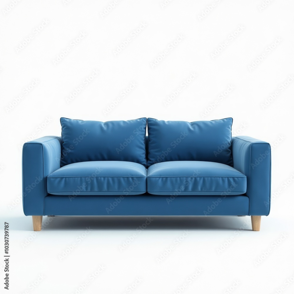 Blue sofa isolated on white background Blue sofa isolated on white background