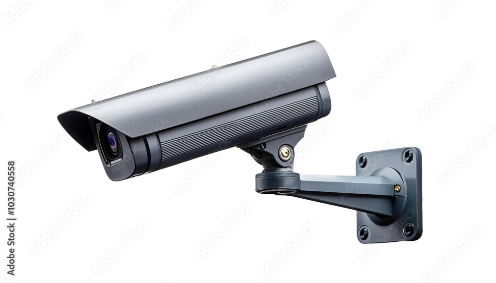 Surveillance camera on a white isolated background. transparent Surveillance camera on a white isolated background. transparent