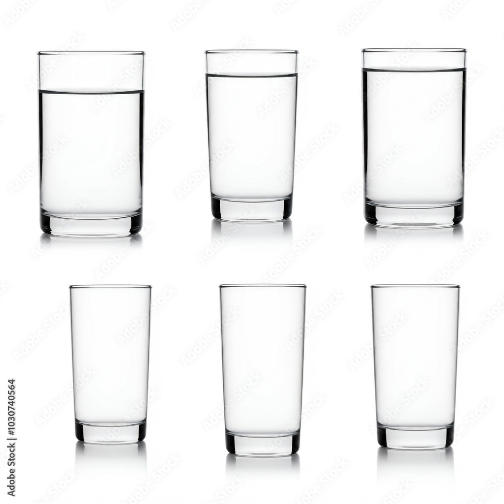 empty glass isolated on white